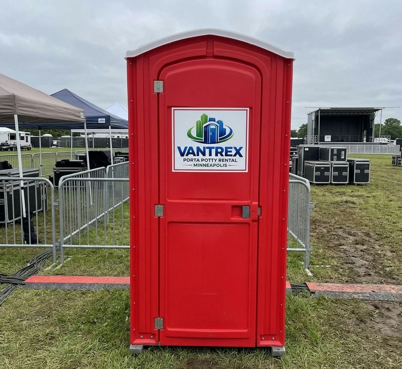 Standard portable toilet at Minneapolis construction site